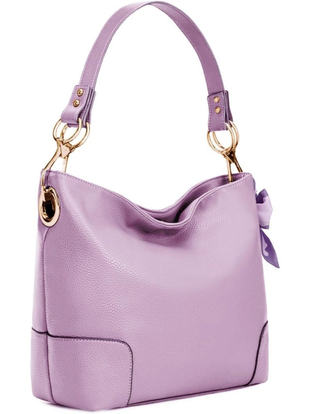 Women's Light Purple Leather West Hobo Crossbody Leather Purse Shoulder Bag